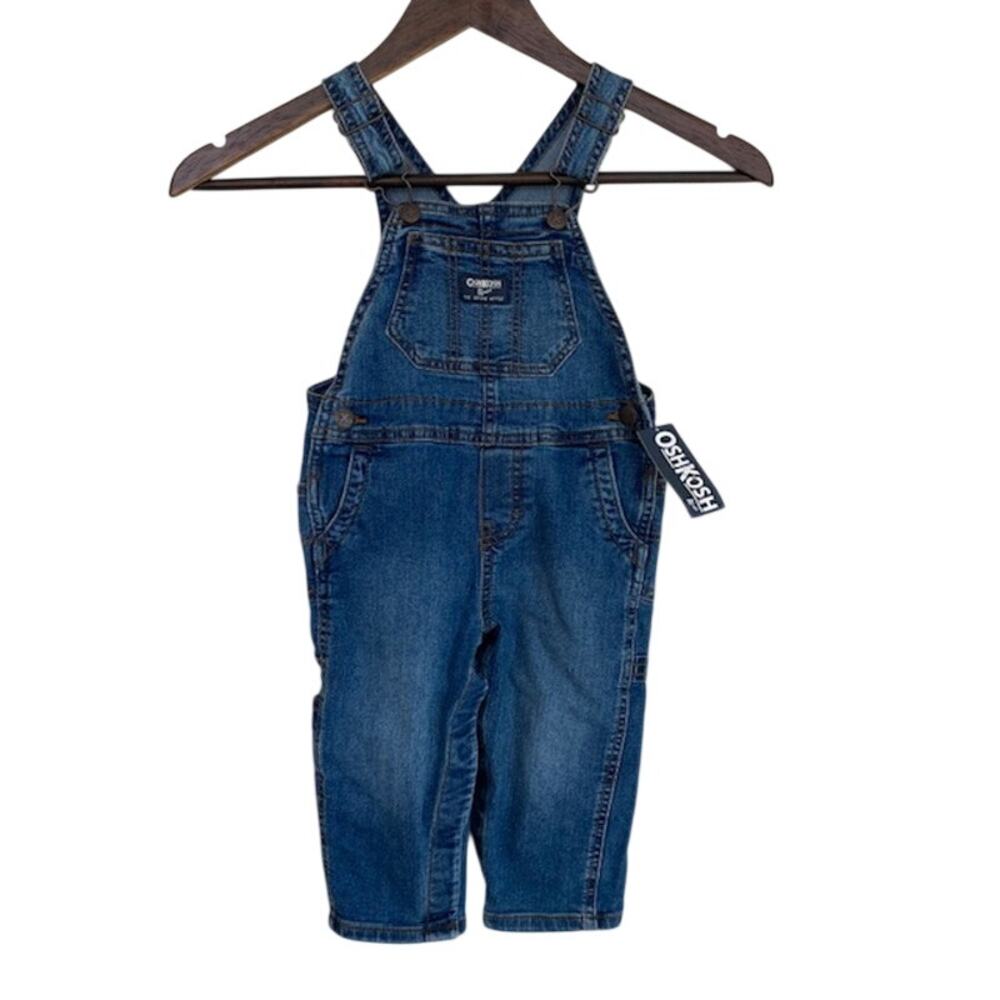 OshKosh B'gosh Blue Jean Denim Overalls - 18M - NWT